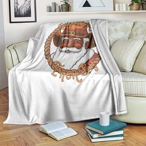 Black Santa Christmas Throw Blanket Big Nick Energy TS14 Print Your Wear