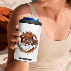 Black Santa Christmas 4 in 1 Can Cooler Tumbler Big Nick Energy TS14 Print Your Wear