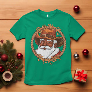 Black Santa Christmas T Shirt Big Nick Energy TS14 Irish Green Print Your Wear