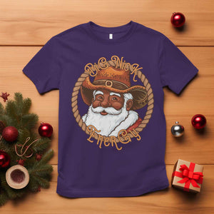 Black Santa Christmas T Shirt Big Nick Energy TS14 Purple Print Your Wear