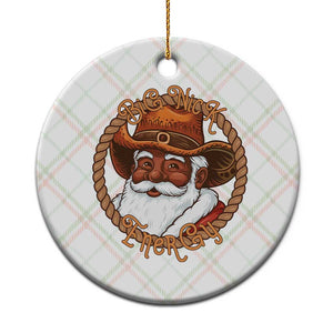 Black Santa Christmas Ceramic Ornament Big Nick Energy TS14 1pc Christmas Plaid Print Your Wear