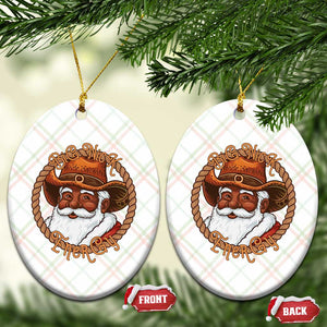 Black Santa Christmas Ceramic Ornament Big Nick Energy TS14 Print Your Wear