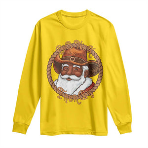 Black Santa Christmas Long Sleeve Shirt Big Nick Energy TS14 Daisy Print Your Wear