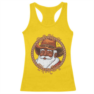 Black Santa Christmas Racerback Tank Top Big Nick Energy TS14 Daisy Print Your Wear