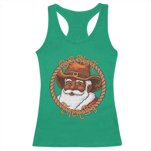 Black Santa Christmas Racerback Tank Top Big Nick Energy TS14 Irish Green Print Your Wear