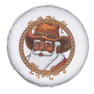 Black Santa Christmas Spare Tire Cover Big Nick Energy TS14 Print Your Wear