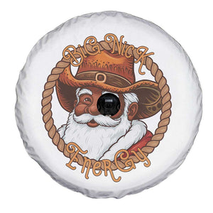 Black Santa Christmas Spare Tire Cover Big Nick Energy TS14 Print Your Wear