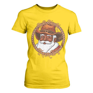 Black Santa Christmas T Shirt For Women Big Nick Energy TS14 Daisy Print Your Wear
