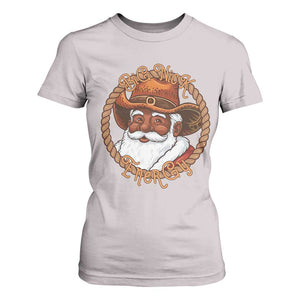 Black Santa Christmas T Shirt For Women Big Nick Energy TS14 Ice Gray Print Your Wear