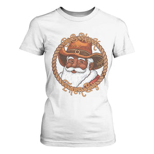 Black Santa Christmas T Shirt For Women Big Nick Energy TS14 White Print Your Wear