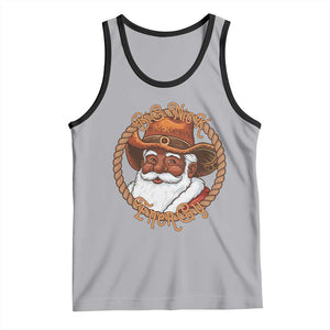 Black Santa Christmas Tank Top Big Nick Energy TS14 Athletic Heather Black Print Your Wear
