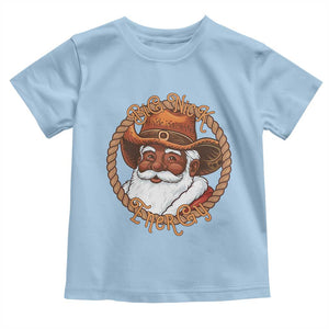 Black Santa Christmas Toddler T Shirt Big Nick Energy TS14 Light Blue Print Your Wear