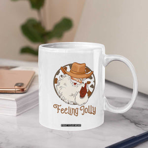 Black Cowboy Santa Christmas Coffee Mug Feeling Jolly TS14 Print Your Wear