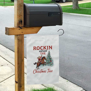 Cowboy Santa Western Christmas Garden Flag Rockin Around The Xmas Tree TS14 Print Your Wear