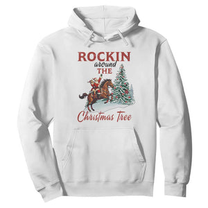 Cowboy Santa Western Christmas Hoodie Rockin Around The Xmas Tree TS14 White Print Your Wear