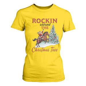 Cowboy Santa Western Christmas T Shirt For Women Rockin Around The Xmas Tree TS14 Daisy Print Your Wear