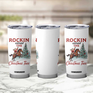 Cowboy Santa Western Christmas Tumbler Cup Rockin Around The Xmas Tree TS14 Print Your Wear