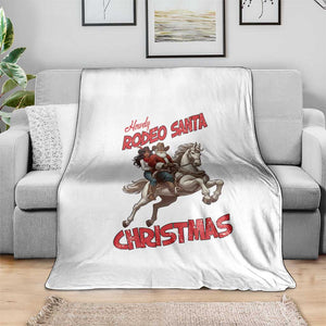 Black Cowboy Santa Christmas Throw Blanket African American Western - Print Your Wear
