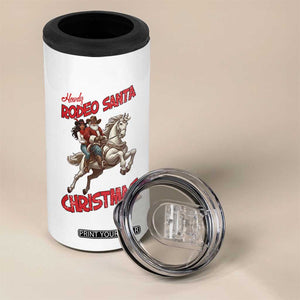 Black Cowboy Santa Christmas 4 in 1 Can Cooler Tumbler African American Western - Print Your Wear