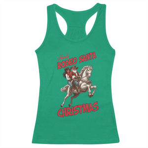 Black Cowboy Santa Christmas Racerback Tank Top African American Western - Print Your Wear