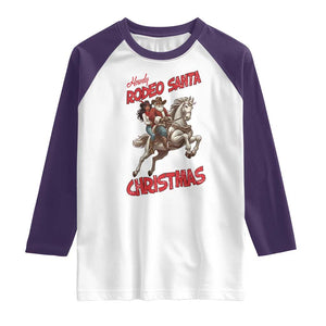 Black Cowboy Santa Christmas Raglan Shirt African American Western TS14 White Purple Print Your Wear