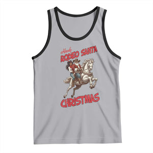 Black Cowboy Santa Christmas Tank Top African American Western TS14 Athletic Heather Black Print Your Wear