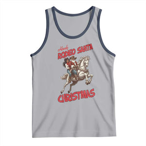 Black Cowboy Santa Christmas Tank Top African American Western TS14 Athletic Heather Navy Print Your Wear