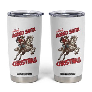 Black Cowboy Santa Christmas Tumbler Cup African American Western - Print Your Wear