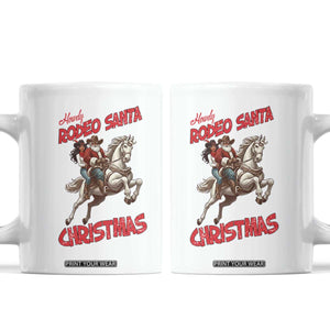 Black Cowboy Santa Christmas Coffee Mug African American Western - Print Your Wear