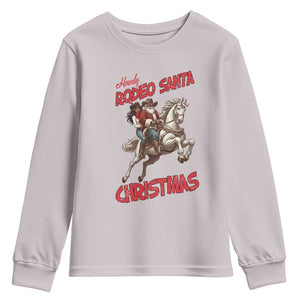Black Cowboy Santa Christmas Youth Sweatshirt African American Western TS14 Ice Gray Print Your Wear