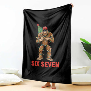 67 Six Seven Throw Blanket Funny Bigfoot Trump Support Christmas TS14 Print Your Wear