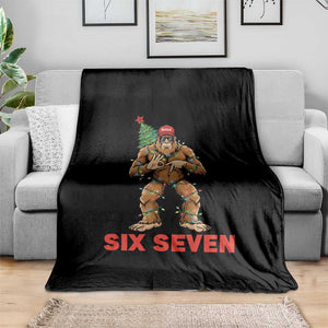 67 Six Seven Throw Blanket Funny Bigfoot Trump Support Christmas TS14 Print Your Wear
