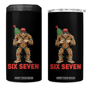 67 Six Seven 4 in 1 Can Cooler Tumbler Funny Bigfoot Trump Support Christmas TS14 One Size: 16 oz Black Print Your Wear