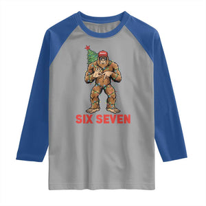 67 Six Seven Raglan Shirt Funny Bigfoot Trump Support Christmas TS14 Sport Gray Royal Print Your Wear