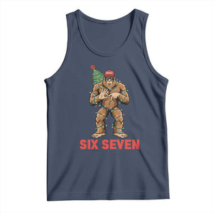 67 Six Seven Tank Top Funny Bigfoot Trump Support Christmas TS14 Navy Print Your Wear