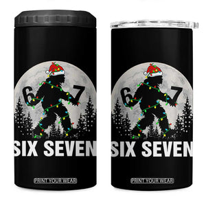 67 Six Seven 4 in 1 Can Cooler Tumbler Funny Bigfoot Christmas Sasquatch Moon TS14 One Size: 16 oz Black Print Your Wear