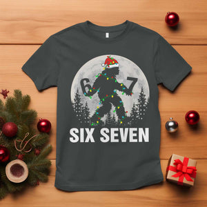 67 Six Seven T Shirt Funny Bigfoot Christmas Sasquatch Moon TS14 Dark Heather Print Your Wear