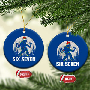 67 Six Seven Ceramic Ornament Funny Bigfoot Xmas Sasquatch Moon TS14 1pc Blue Print Your Wear