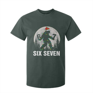 67 Six Seven T Shirt For Kid Funny Bigfoot Christmas Sasquatch Moon TS14 Dark Forest Green Print Your Wear