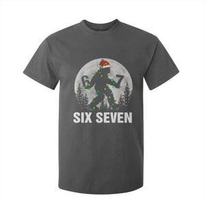 67 Six Seven T Shirt For Kid Funny Bigfoot Christmas Sasquatch Moon TS14 Dark Heather Print Your Wear