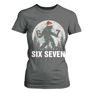 67 Six Seven T Shirt For Women Funny Bigfoot Christmas Sasquatch Moon TS14 Dark Heather Print Your Wear