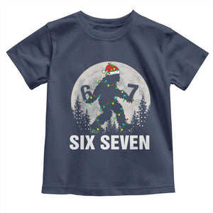 67 Six Seven Toddler T Shirt Funny Bigfoot Christmas Sasquatch Moon TS14 Navy Print Your Wear