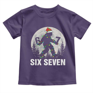 67 Six Seven Toddler T Shirt Funny Bigfoot Christmas Sasquatch Moon TS14 Purple Print Your Wear
