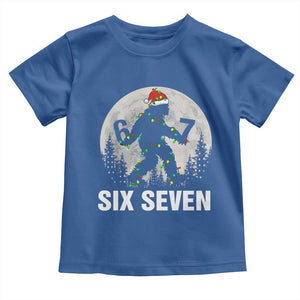 67 Six Seven Toddler T Shirt Funny Bigfoot Christmas Sasquatch Moon TS14 Royal Blue Print Your Wear
