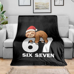 67 Six Seven Throw Blanket Funny Sloth Christmas TS14 Print Your Wear