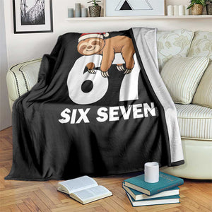67 Six Seven Throw Blanket Funny Sloth Christmas TS14 Print Your Wear