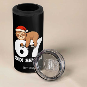 67 Six Seven 4 in 1 Can Cooler Tumbler Funny Sloth Christmas TS14 Print Your Wear