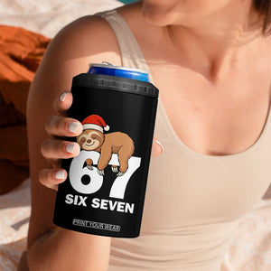 67 Six Seven 4 in 1 Can Cooler Tumbler Funny Sloth Christmas TS14 Print Your Wear