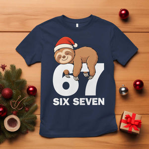67 Six Seven T Shirt Funny Sloth Christmas TS14 Navy Print Your Wear