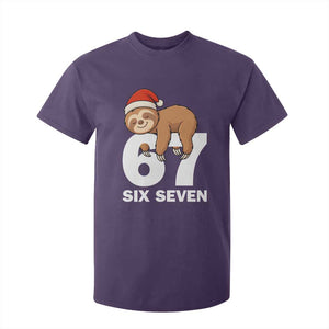 67 Six Seven T Shirt For Kid Funny Sloth Christmas TS14 Purple Print Your Wear